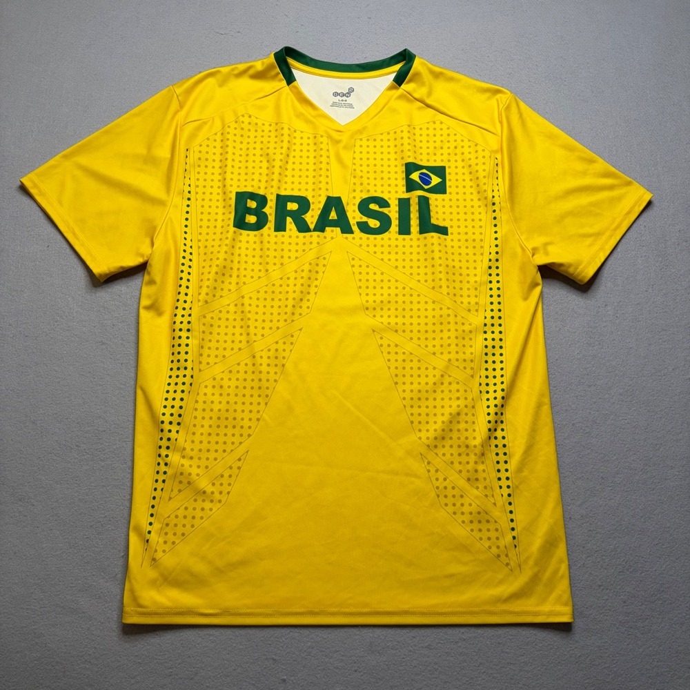 Gen2 Soccer Jersey Mens L Yellow Brasil National Team Fan Shirt K-S0RY1N